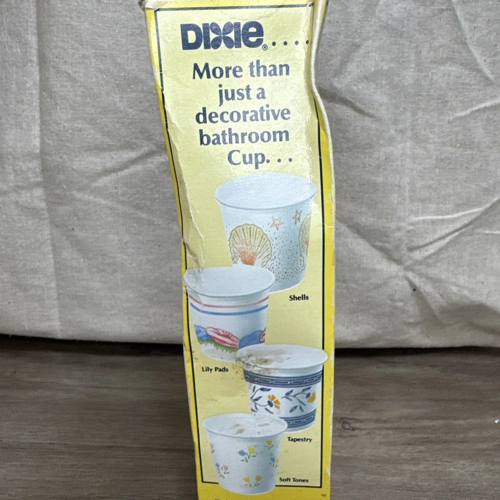 VTG 100+ Dixie Bathroom Cups 3oz Soft Tones Flower Floral Design NOB 1/2 sleeve
